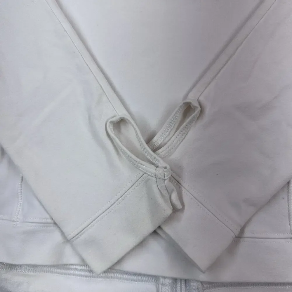 G/FORE Women's Full Zip Jacket SZ M Performance Golf Athleisure White Ruched - Picture 9 of 9